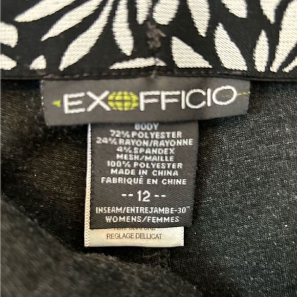 ExOfficio EUC gray elastic waisted straight leg pants Size 12 - Picture 3 of 4